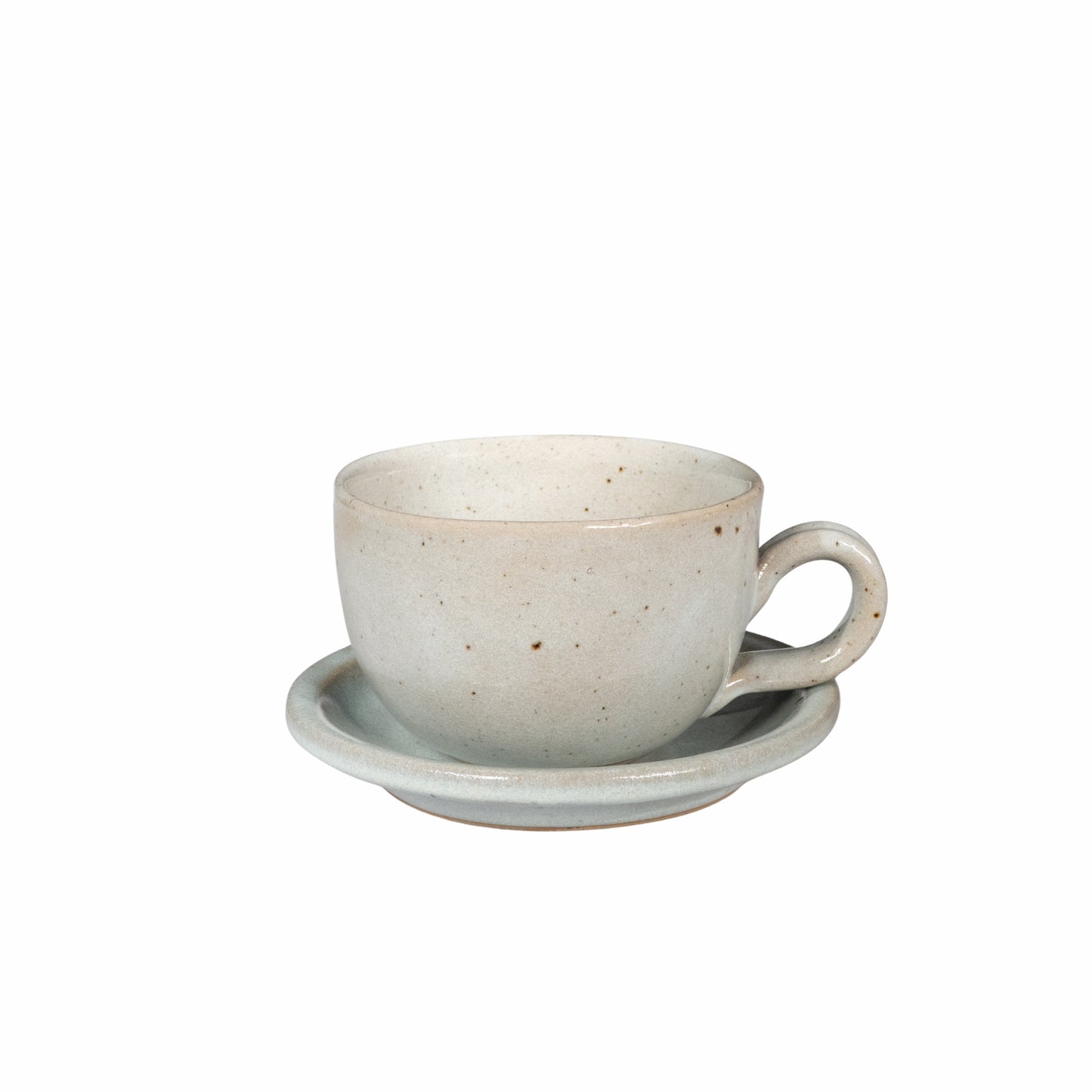 Große Tasse mit Unterteller "Dejeuner rond avec sous tasse" 2 Stk.