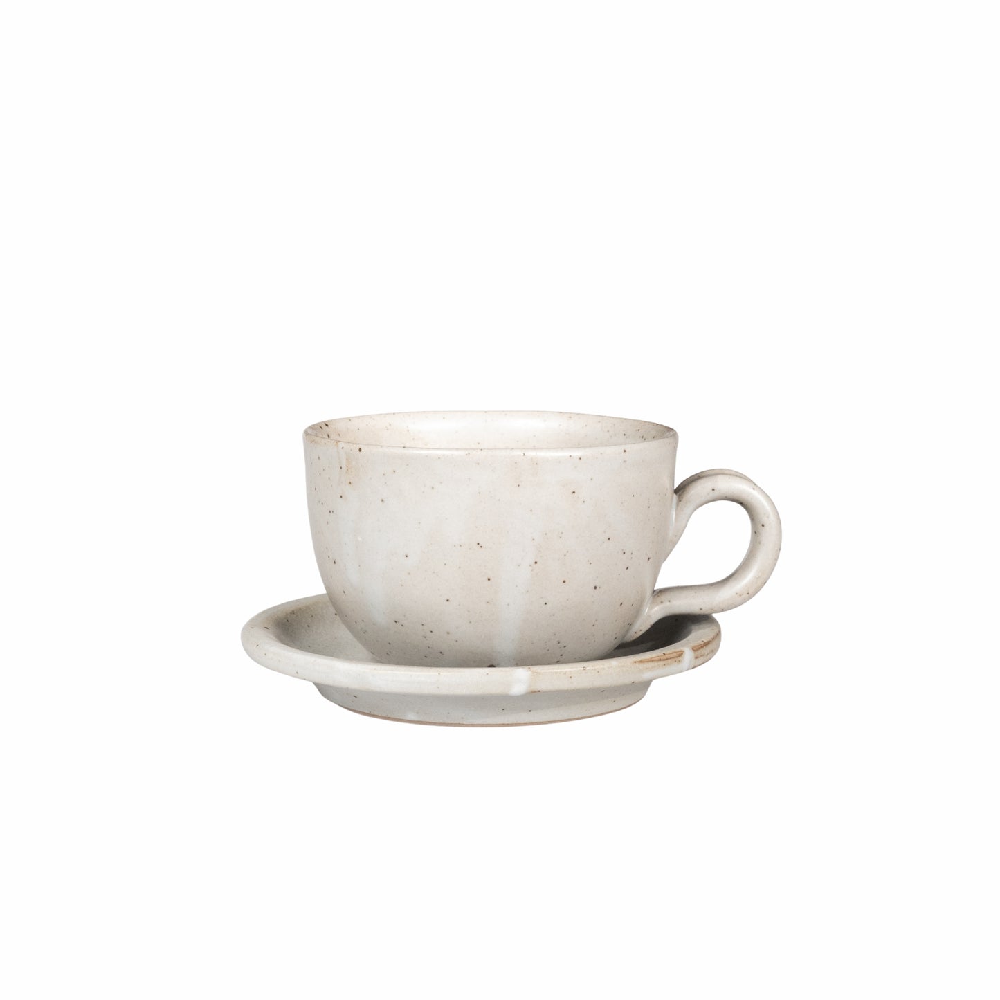 Große Tasse mit Unterteller "Dejeuner rond avec sous tasse" 2 Stk.