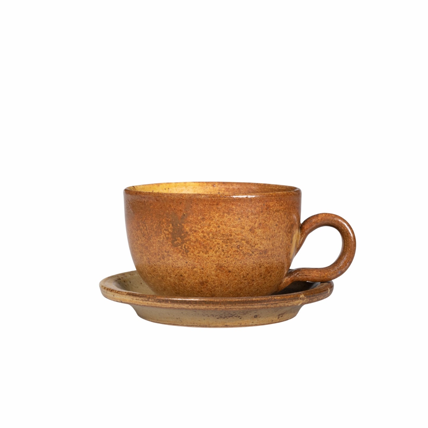 Große Tasse mit Unterteller "Dejeuner rond avec sous tasse" 2 Stk.