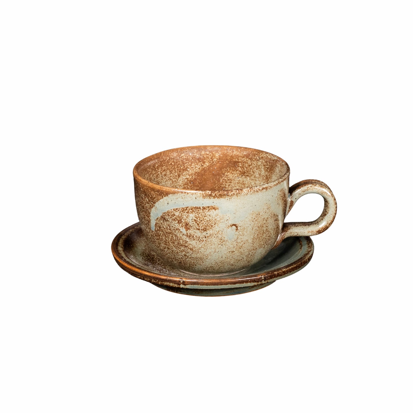 Große Tasse mit Unterteller "Dejeuner rond avec sous tasse" 2 Stk.