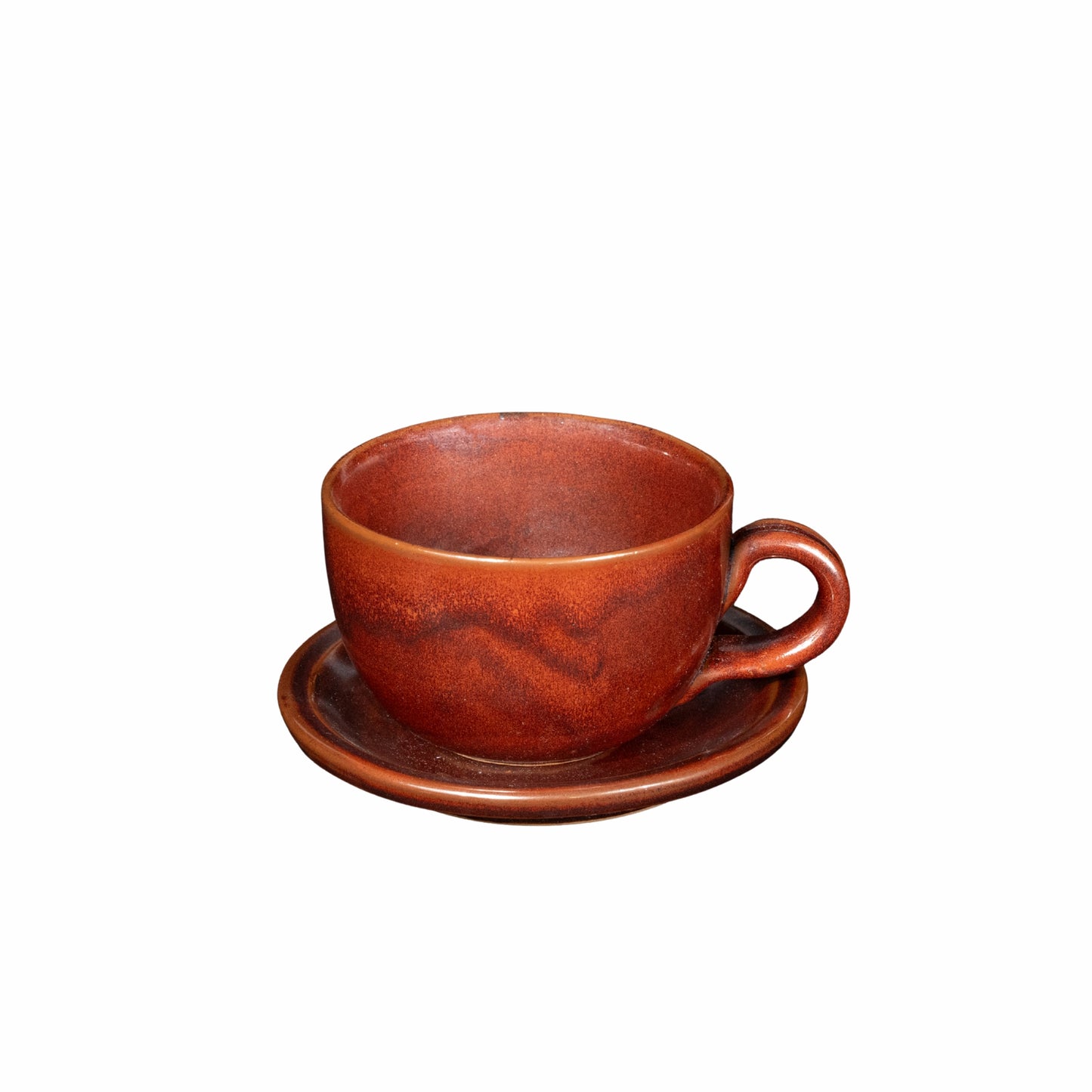 Große Tasse mit Unterteller "Dejeuner rond avec sous tasse" 2 Stk.