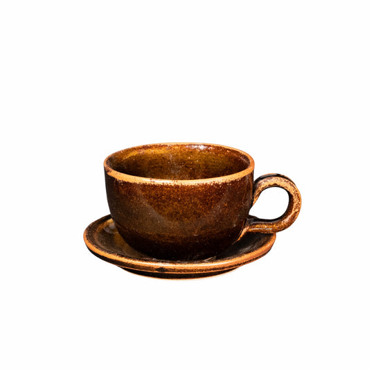 Große Tasse mit Unterteller "Dejeuner rond avec sous tasse" 2 Stk.