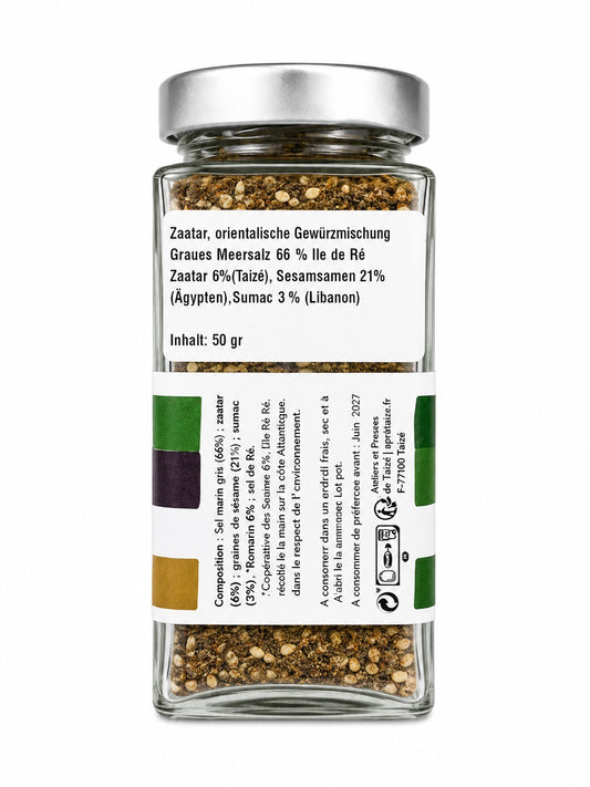 Zaatar – Orientalische Salzzubereitung mit grauem Meersalz