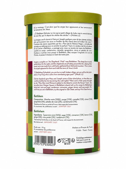 Tisane aux herbes « Bethléem » – Mélange bio réchauffant