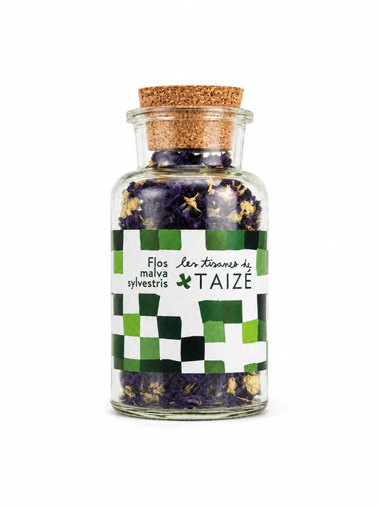 Organic Mallow Flowers in a Jar – Natural Herbal Tea from Taizé